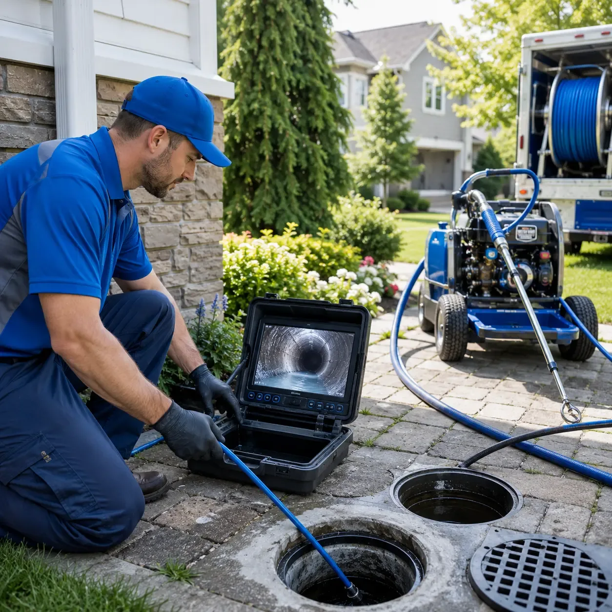 Outdoor drain cleaning professionals serving Huntingburg, IN