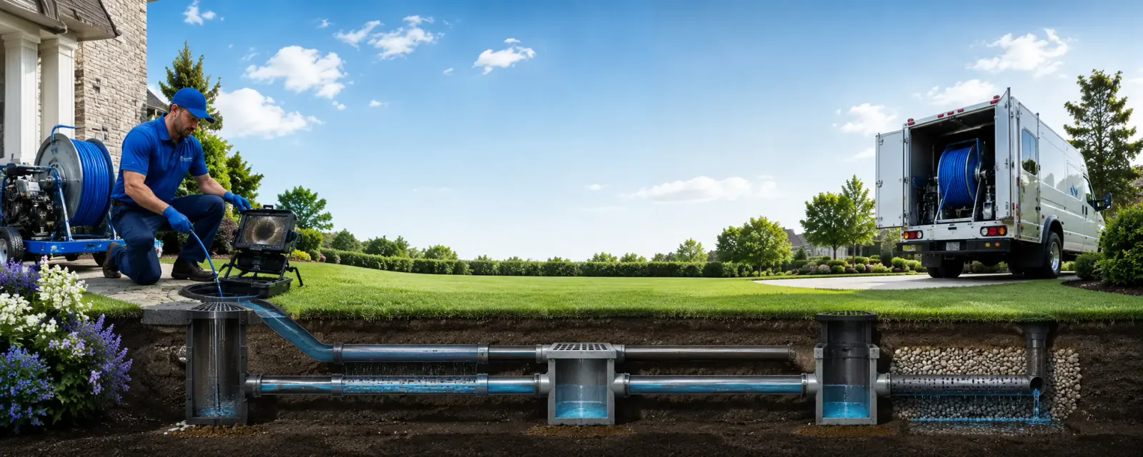 Outdoor drain cleaning information for Huntingburg, IN